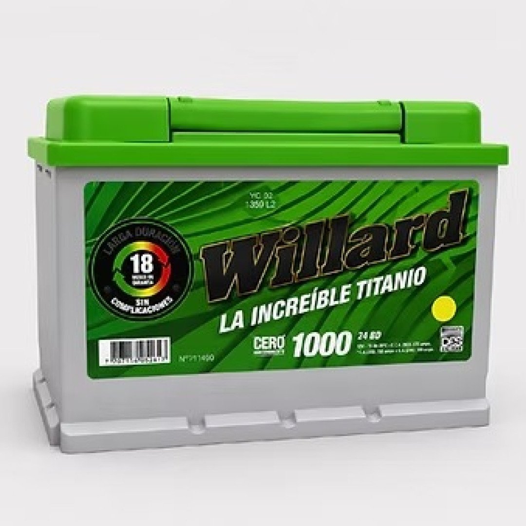Batería Willard Increible Titanio 24-1000 para carro en Bogotá
